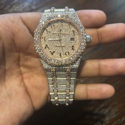 Two Tone Royal Oak Moissanite Watch 