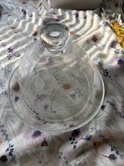Glass crystal Cake Stand with Dome Cloche
