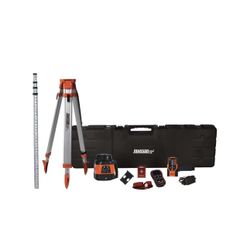 Johnson Level & Tool 99-028K - Sistema láser rotativo electrónico autonivelante de doble pendiente horizontal/vertical, rojo, 1 ki