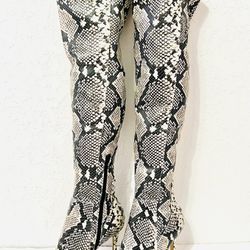 Aldo Woman’s Thadonna Faux Snakeskin Stiletto Heel Boots Size 8 W/o Box