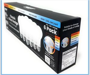 Adjustable White 60-watt replacement A19 LED bulb @Z2-485