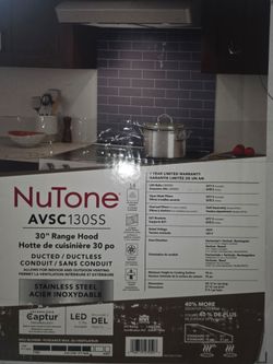 NuTone AVSC130SS 30" Stainless Steel Range Hood