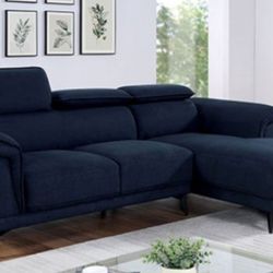 Brand New Navy Blue Modern Style Sectional Sofa