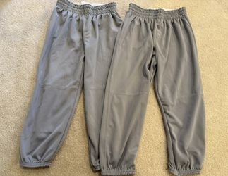 Two Youth Gray Augusta Sportswear Baseball/Softball Pants, Size Large