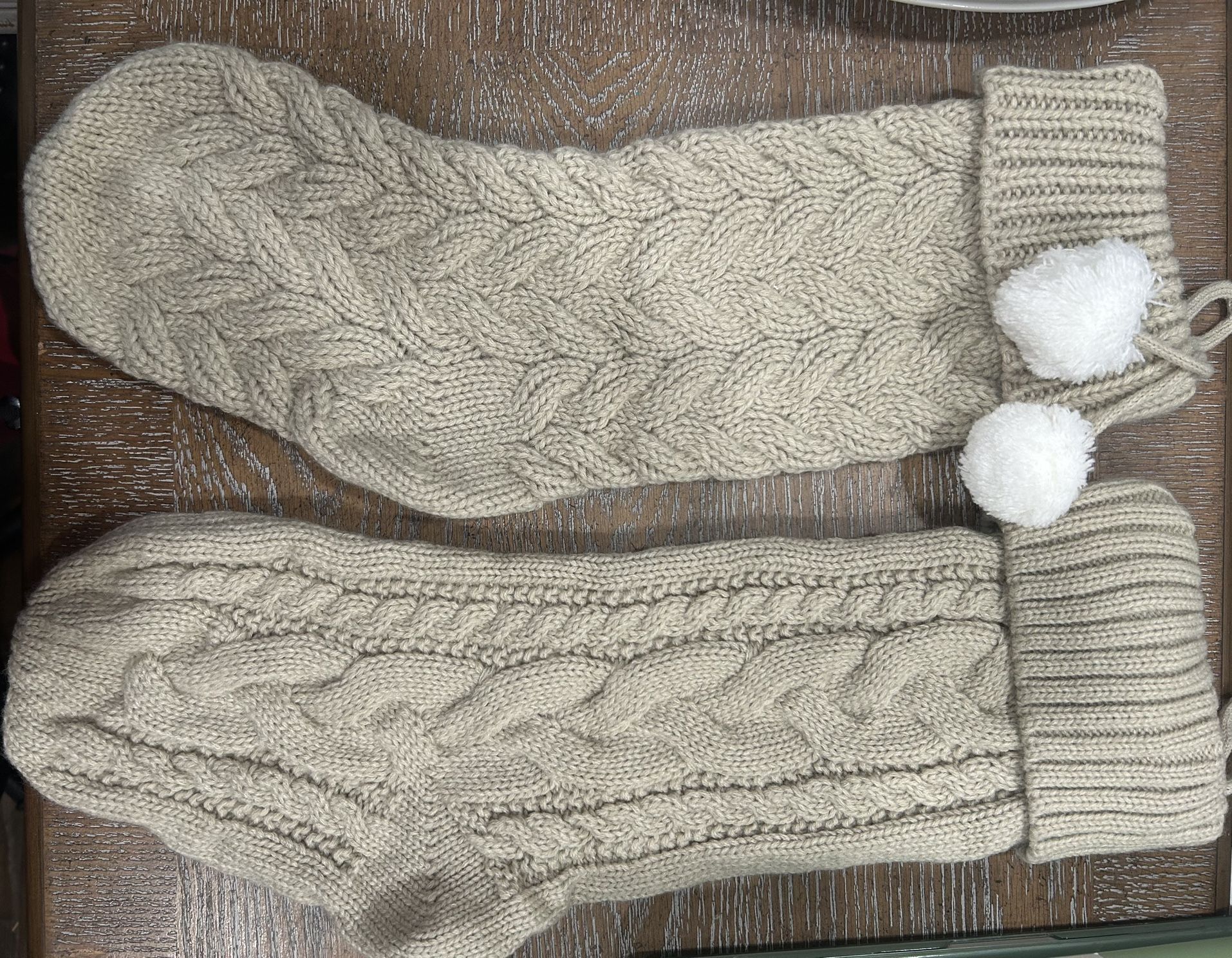 Pair of Christmas Knitted Stockings