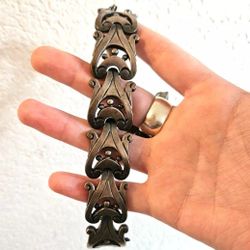 Vintage Los Ballesteros Mexican Sterling Silver Bracelet – Mid-Century Modernist Design – Taxco, Mexico