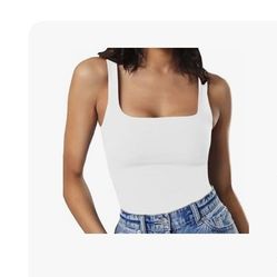 White Bodysuit Tank Top Size M