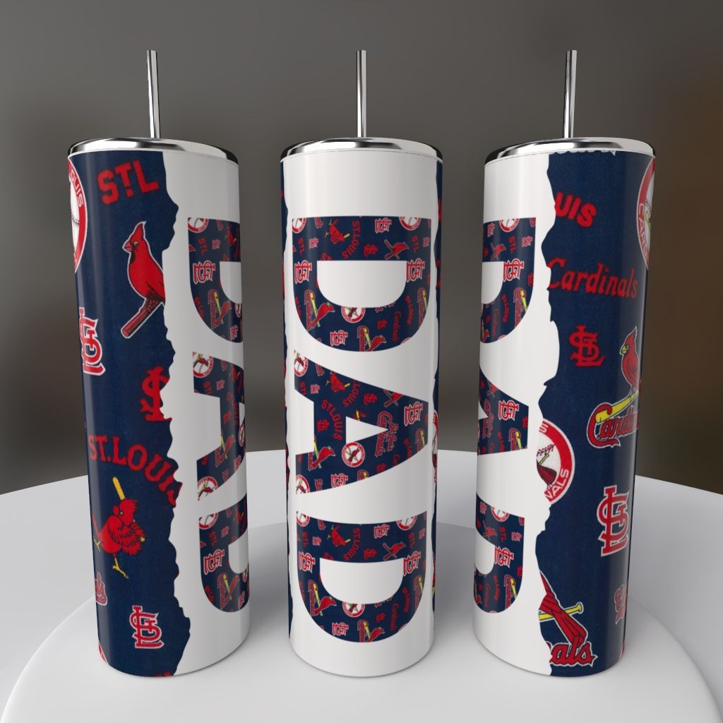 St Louis Cardinals Baseball Dad Tumbler