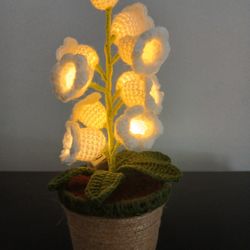 Handmade Crochet Flowers With Light