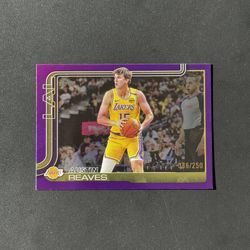 2025 Austin Reaves Topps Purple Basketball Card /250