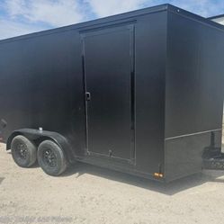 7x12 Diamond Black enclosed Trailer