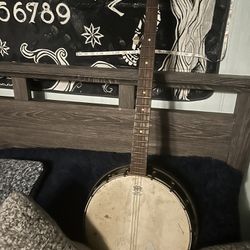 Antique Banjo Missing A String 