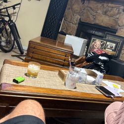 Coffee table and two end tables, solid wood