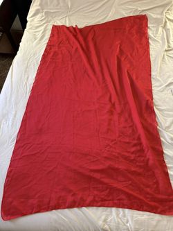Red Sheer Chiffon Long Beach Sarong / Swim Cover-Up / Evening Shawl Wrap