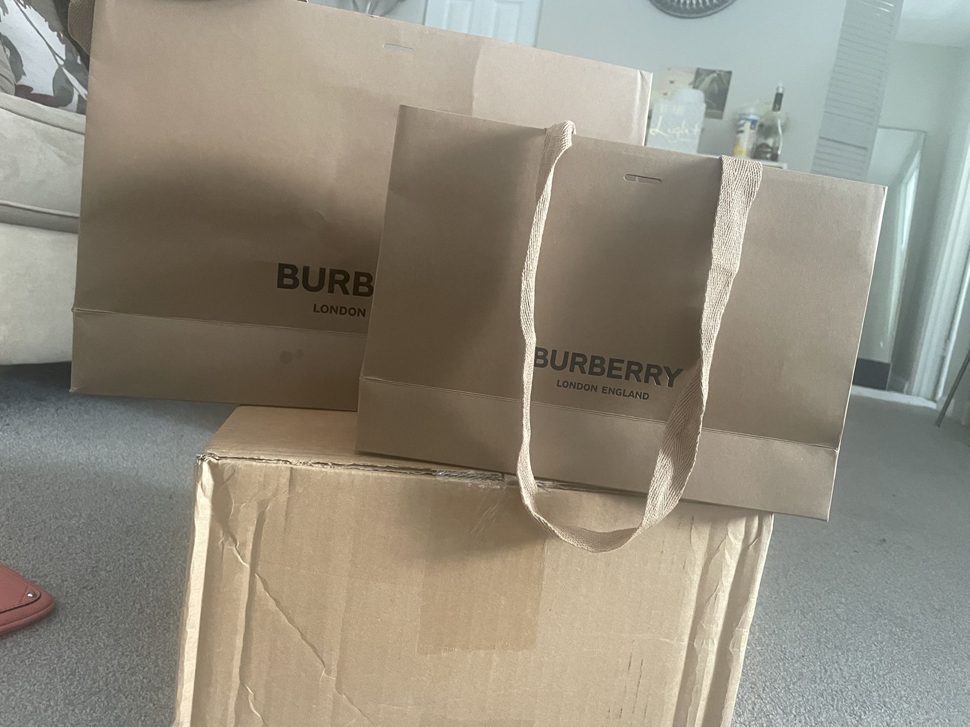 Authentic Burberry paper Shopping bag 