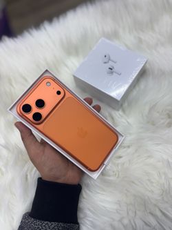 iPhone 17 pro max with AirPods on special