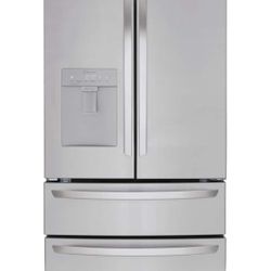 LG 28.6 Cu Ft 4 Door French Door Smart Refrigerator (Model # LRMWS2906S) **Brand New**