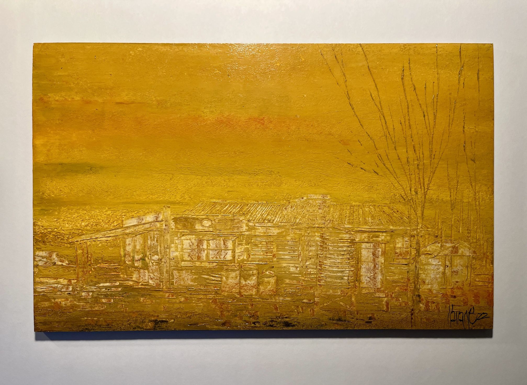 1972 Original Oil on Wooden Board Painting by Australian Artist Neil Savage