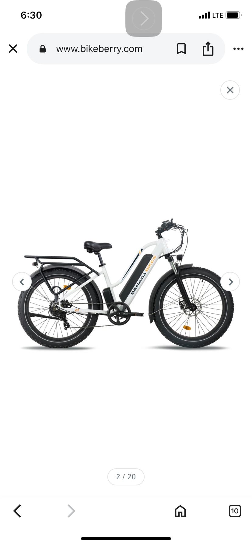 Senada Bikes 1000W 48V Herald Pro All-Terrain Comfort Fat Tire Step-Thru Electric Bike