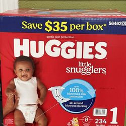  Huggies Little Snugglers , Size 1  234 Diapers $35