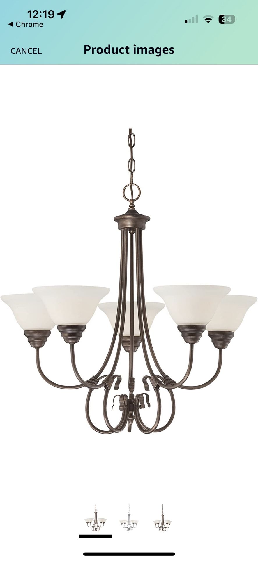 Millennium 1365-RBZ Five Light Chandelier, Bronze/Dark