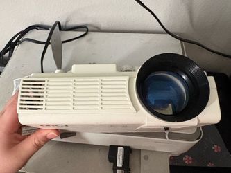 Compact White Mini Projector