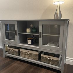 GREY BUFFET TABLE