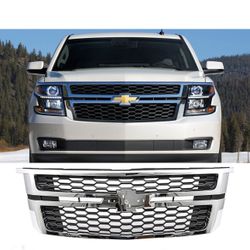 Chevy Tahoe OEM Grille 2015–2020 Chrome – Clean – No Emblem
