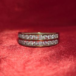 10k Yellow Gold Diamond Round Ring 1.00 ctw