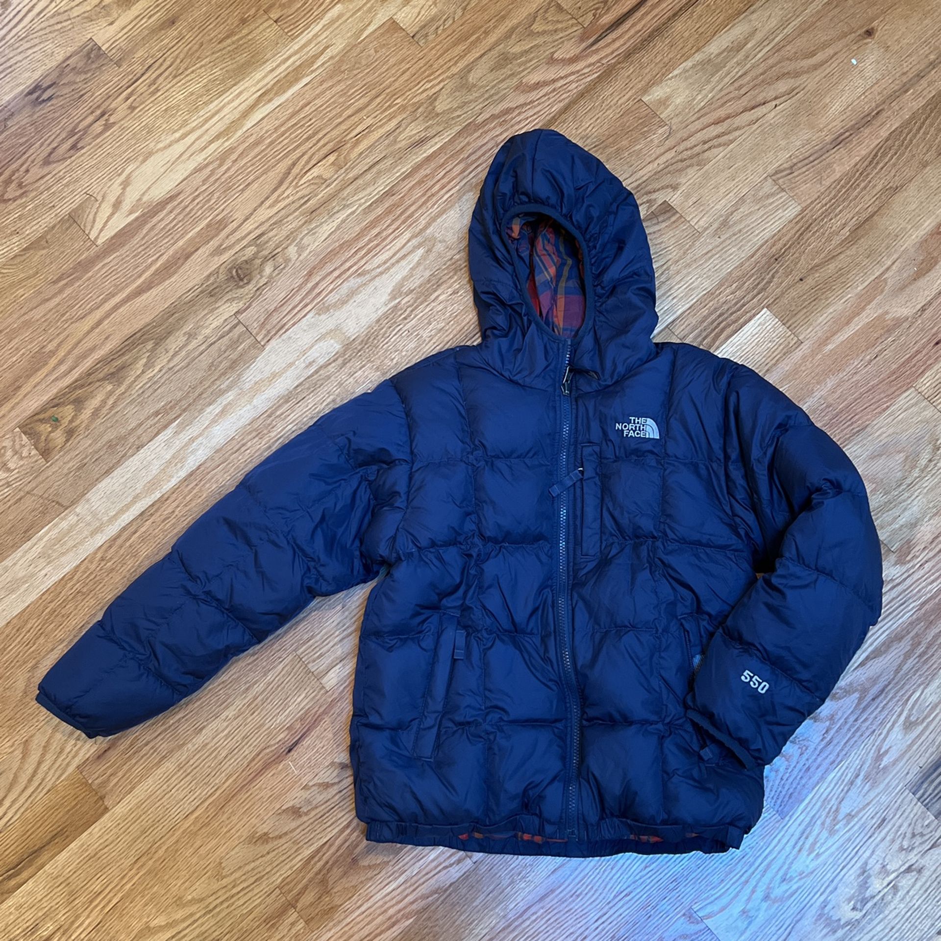 Boys Size 10/12North face Reversible Down Puffer Jacket Coat