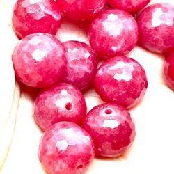Lot Of 12mm Watermelon Tourmaline Beads