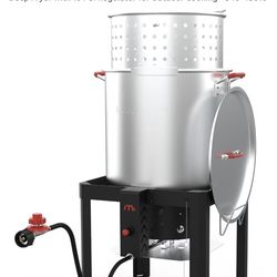 Megamaster 60 Qt Boil-fry-steam Kit, Basket and Burner, brand new sealed