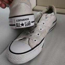 White Converse Low Top Size 6