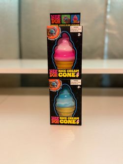 Nee Doh Nice Cream Cone Squish Toys (2-Pack)