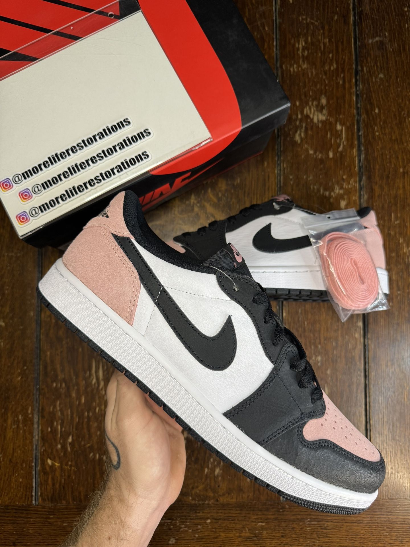 Size 11 - Jordan 1 Low OG Bleached Coral new with box