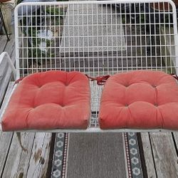 Outdoor Bench Patio Porch Deck White Metal Lounge Seat Chair Gazebo Yard Darden Decor Backyard Yard
