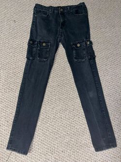 Waimea Skinny Fit Black Cargo Jeans
