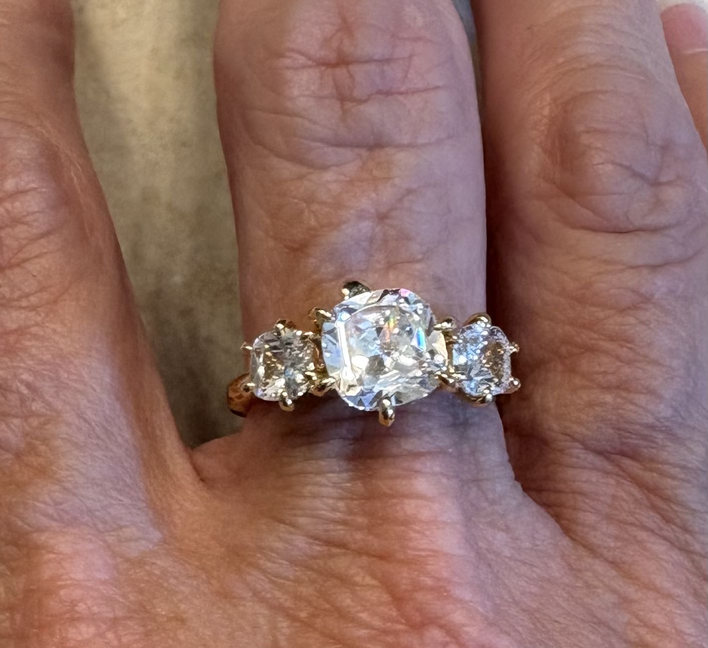 New CZ gold filled wedding ring size 9