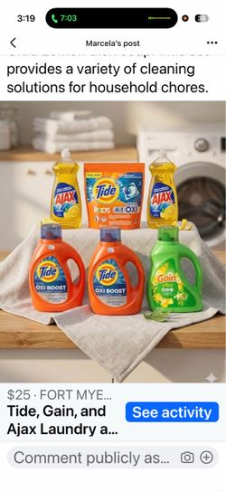 Tide, Gain, and Ajax Cleaning Bundle