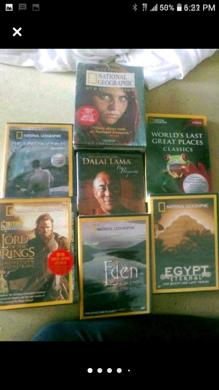 7-National Geographic DVDS. BRAND NEW. $20