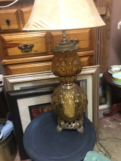 Vintage lamp amber