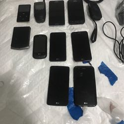 9 Phones , 1  Ipod , 1 Palm ,63 Phone Batteries