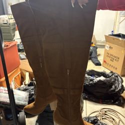 Brown White Boots Women’s