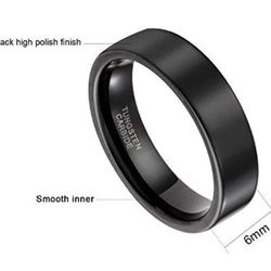 Tungsten Ring Wedding Band - Size 10mm