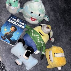 Plushies & A Book 