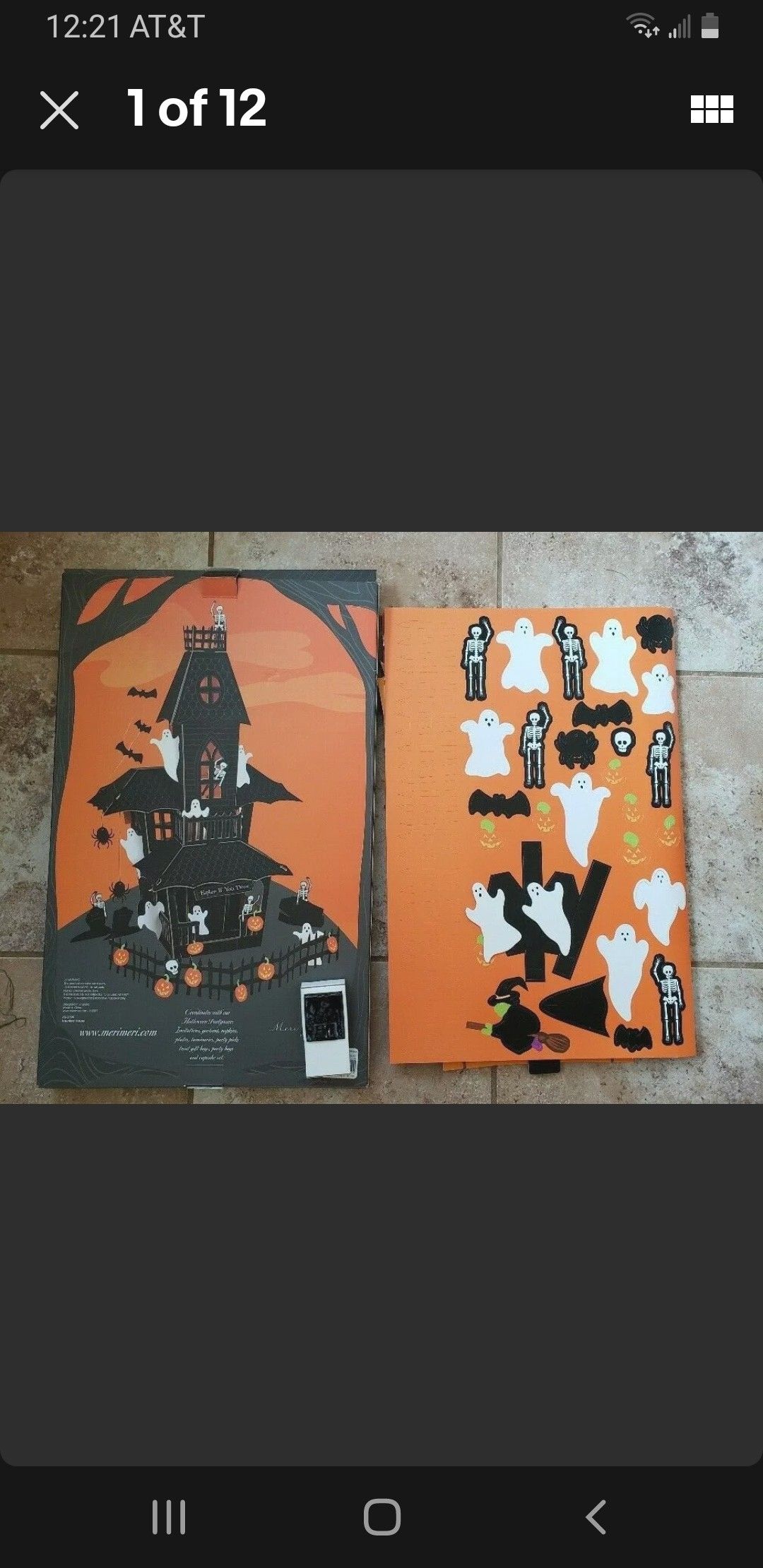 Meri Meri Spooky Halloween Haunted House Centerpiece ~ Open Box