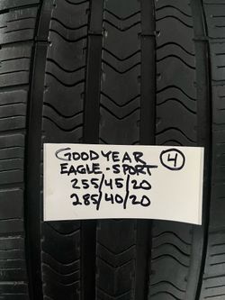 Full set of GOODYEAR RUN-FLATS, fronts 255/45/20, rears 285/40/20