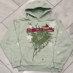 Mint Green Sp5der Hoodie 