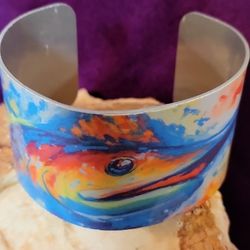 Bill Fish Aluminum Recycled Cuff