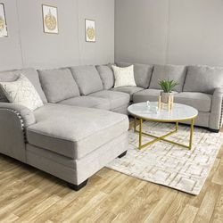 Sectional *FREE DELIVERY!!*  Grey/Gray U-Shaped Sofa With Chaise! - Ashley Furniture